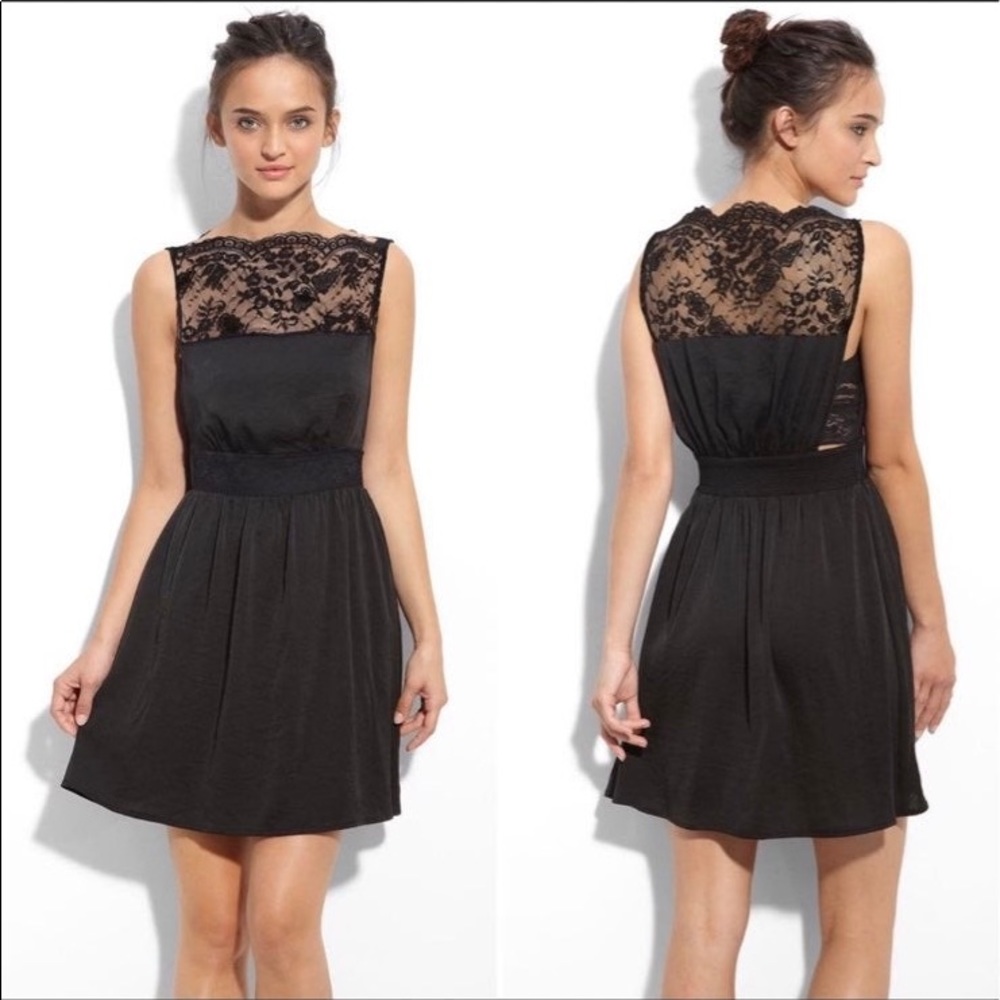 Free People Black Lace Dress